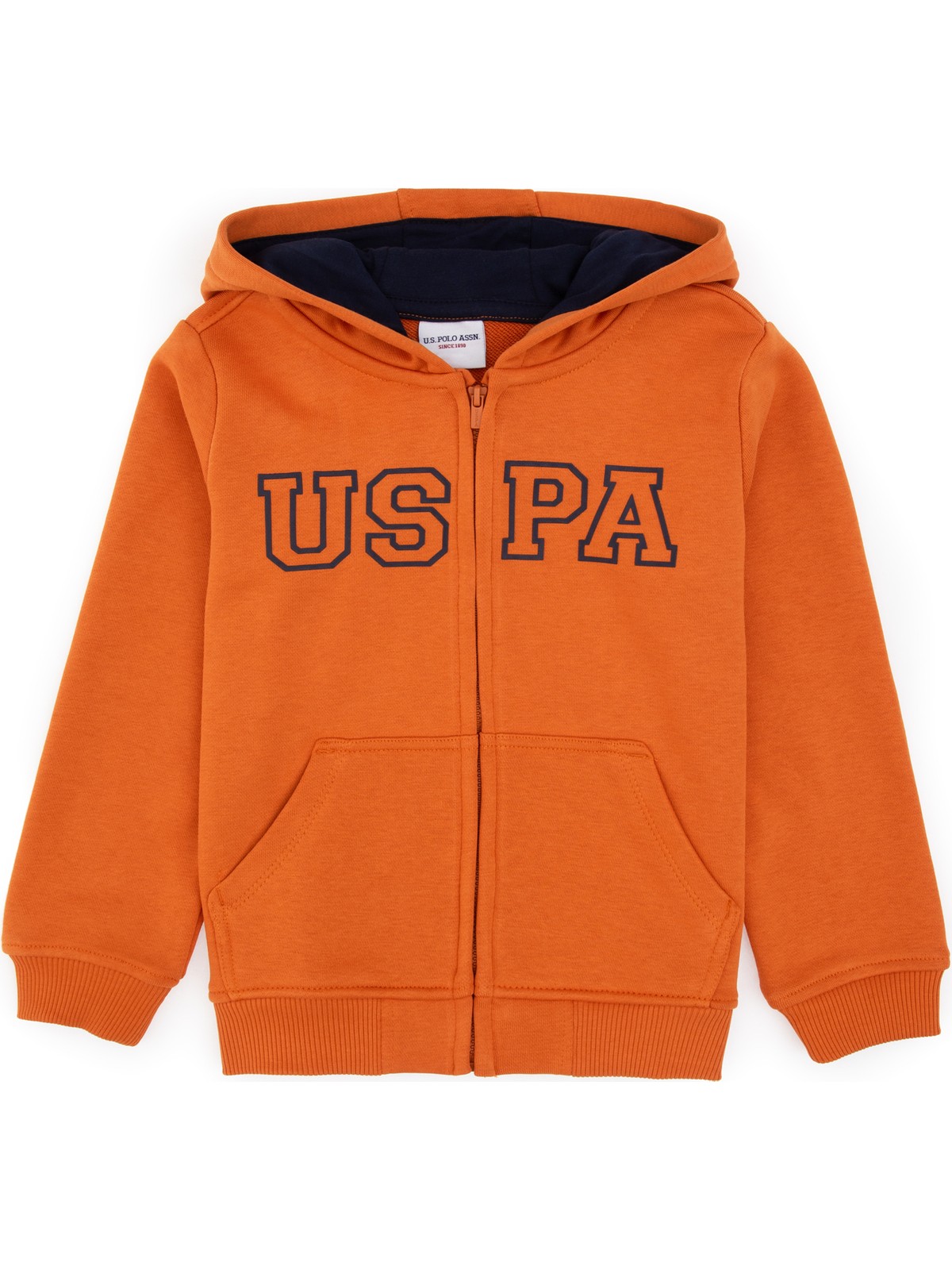 U.S. Polo Assn. Erkek Çocuk Bakır Örme Fermuarlı Kapüşonlu Hırka 50313844-VR182