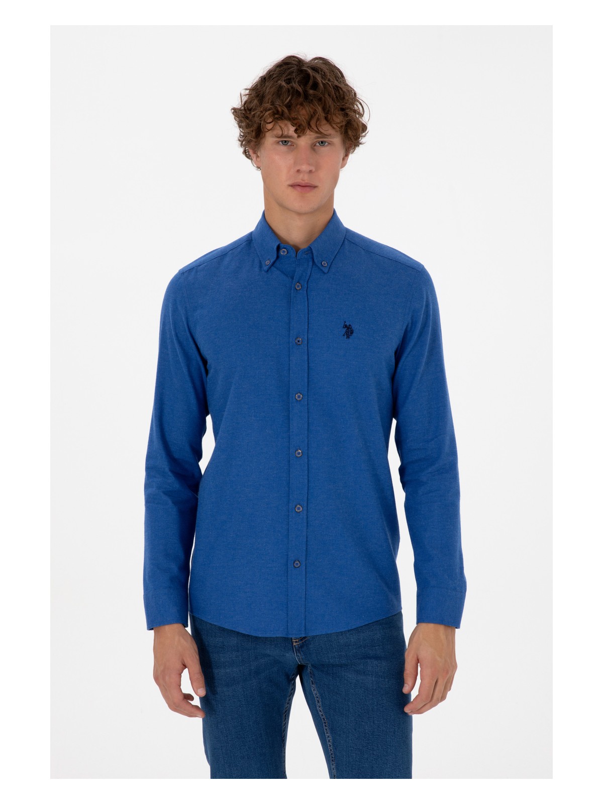 U.S. Polo Assn. U.s. Polo Assn. Erkek Bej Gömlek Basic 50316721-VR011 - Görsel 4