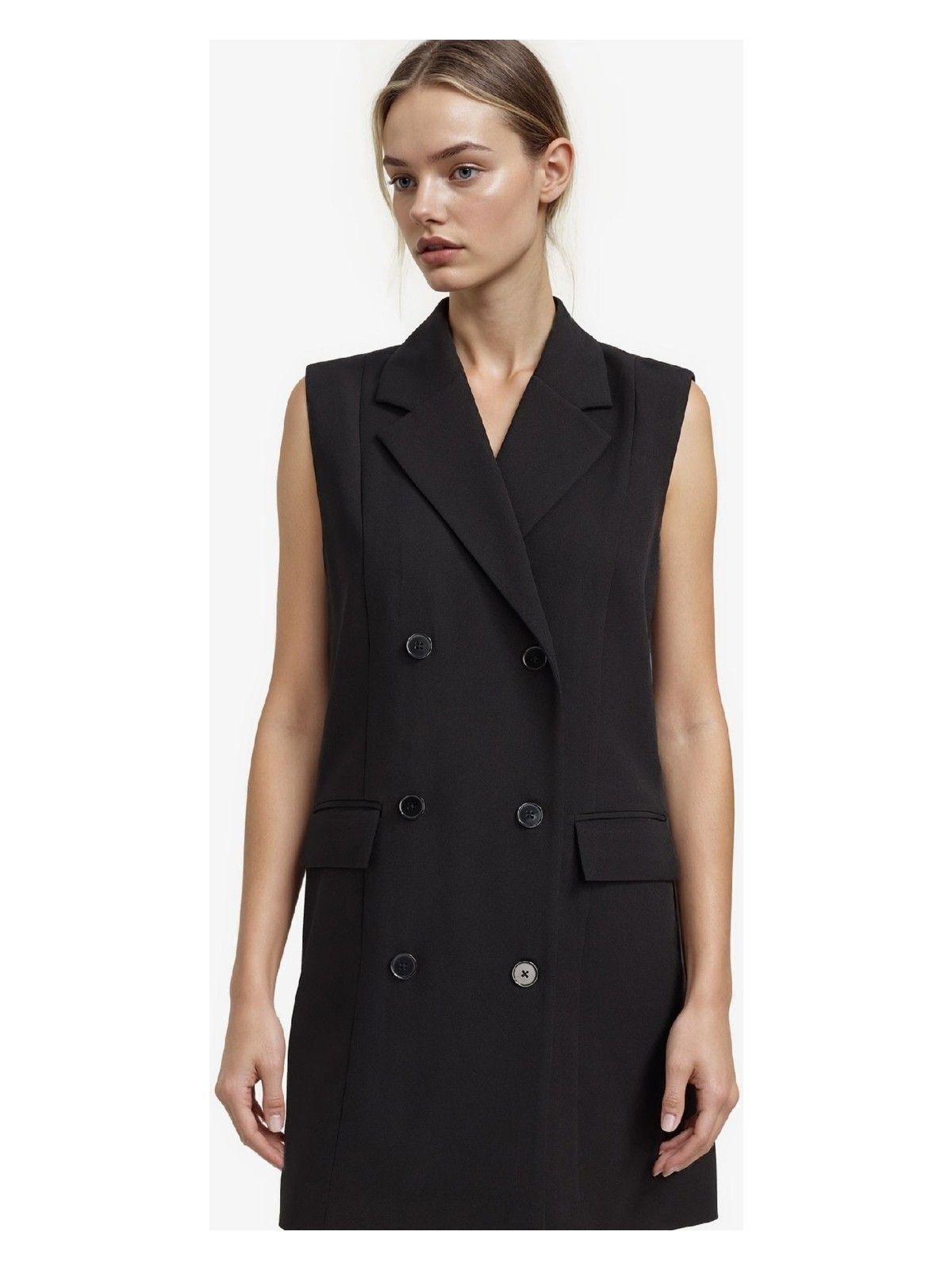 DeFacto Tailored Fit Kolsuz Mini Elbise D4186AX25AU - Görsel 3