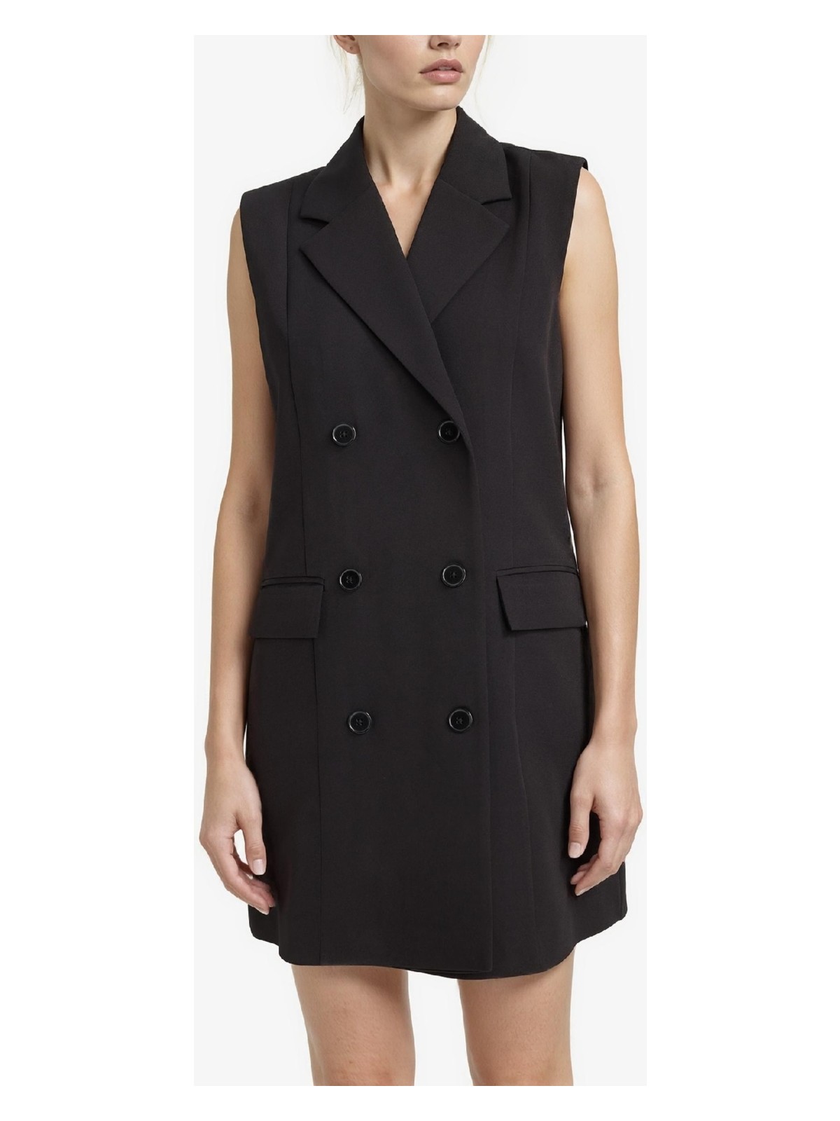DeFacto Tailored Fit Kolsuz Mini Elbise D4186AX25AU - Görsel 4