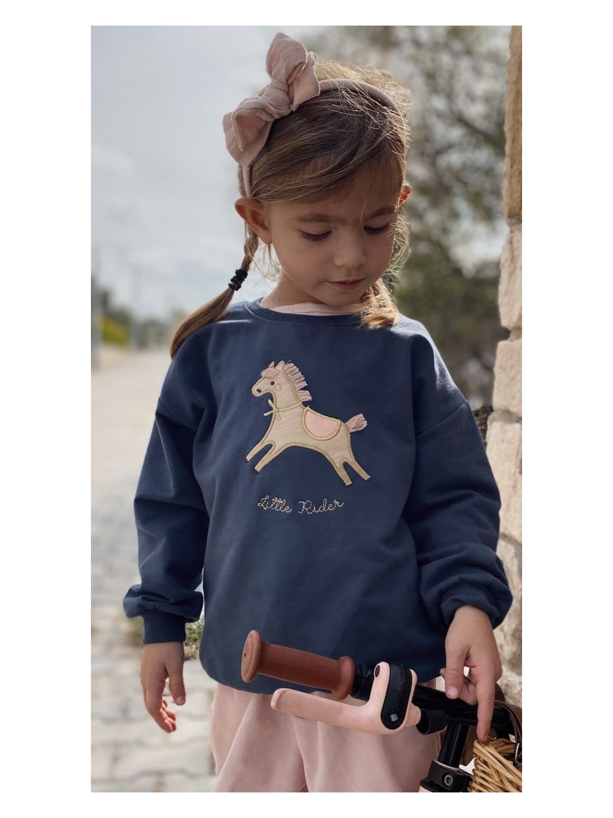 Cigit At Aplikeli Sweatshirt 1-6 Yaş Lacivert