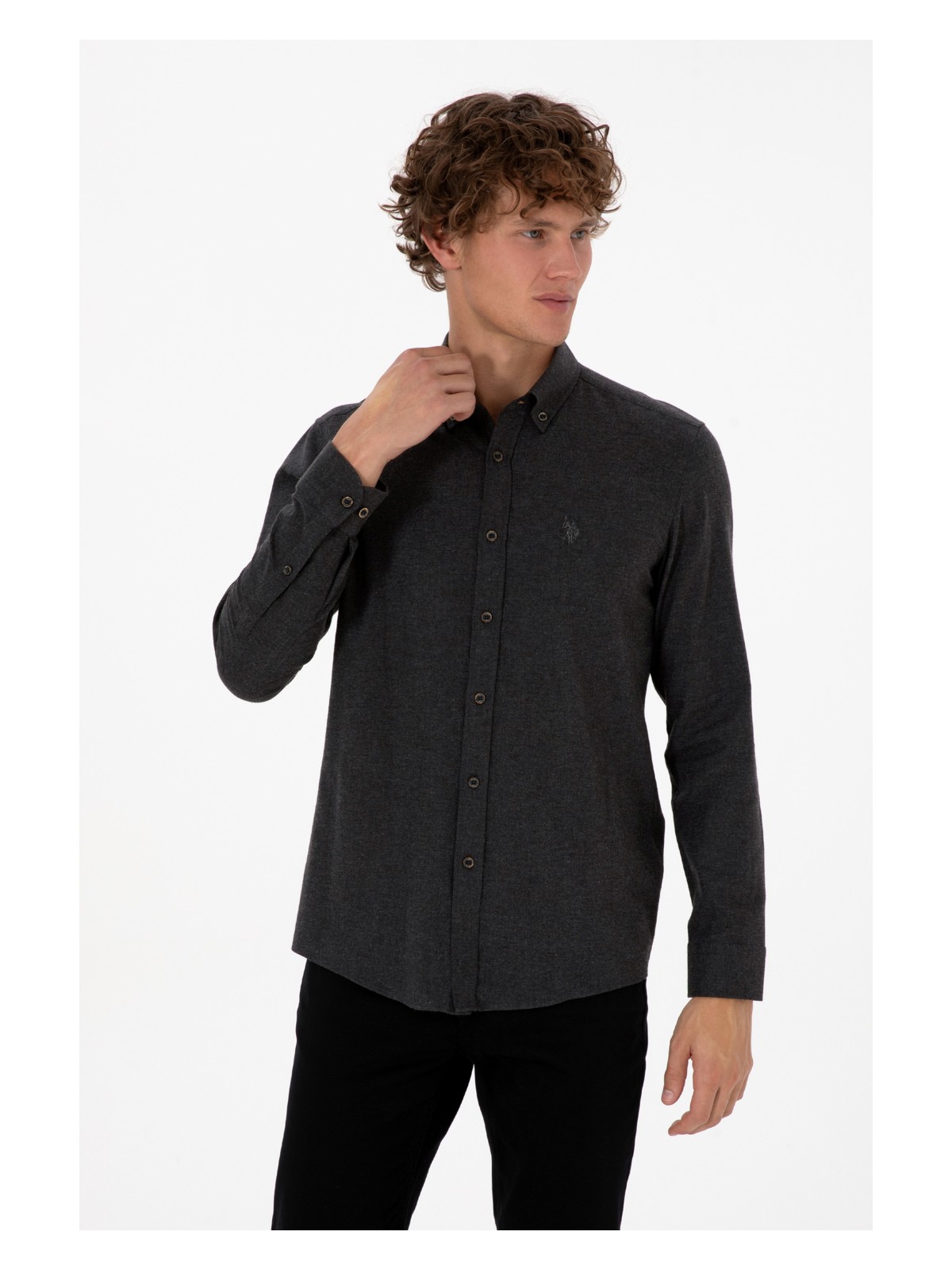 U.S. Polo Assn. U.s. Polo Assn. Erkek Açık Mavi Gömlek Basic 50316721-VR003 - Görsel 10