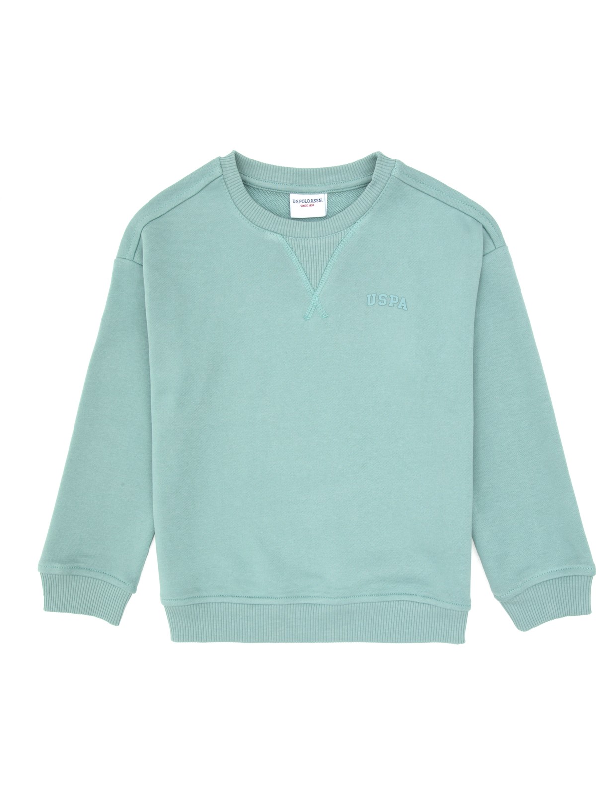 U.S. Polo Assn. Erkek Çocuk Mint Bisiklet Yaka Basic Sweatshirt 50313829-VR090
