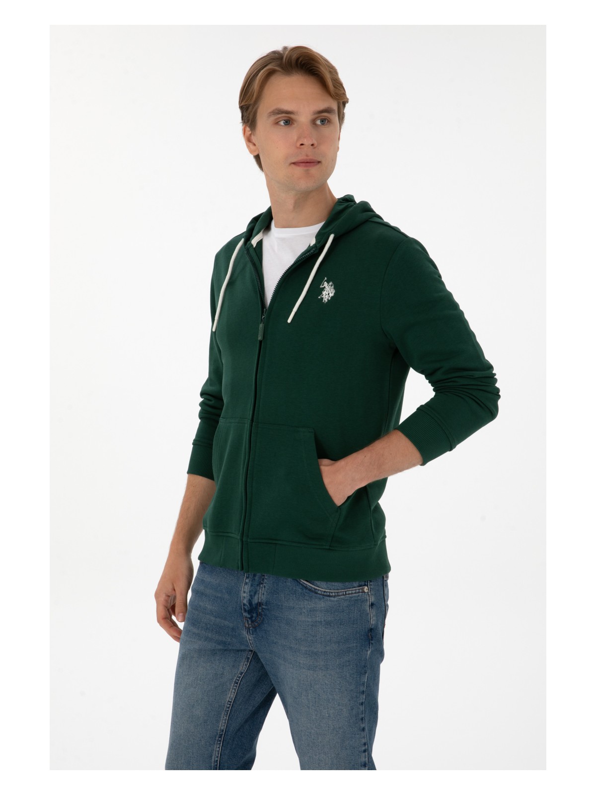 U.S. Polo Assn. Erkek Regular Fit Açık Gri Örme Hırka 50313748-VR001 - Görsel 7