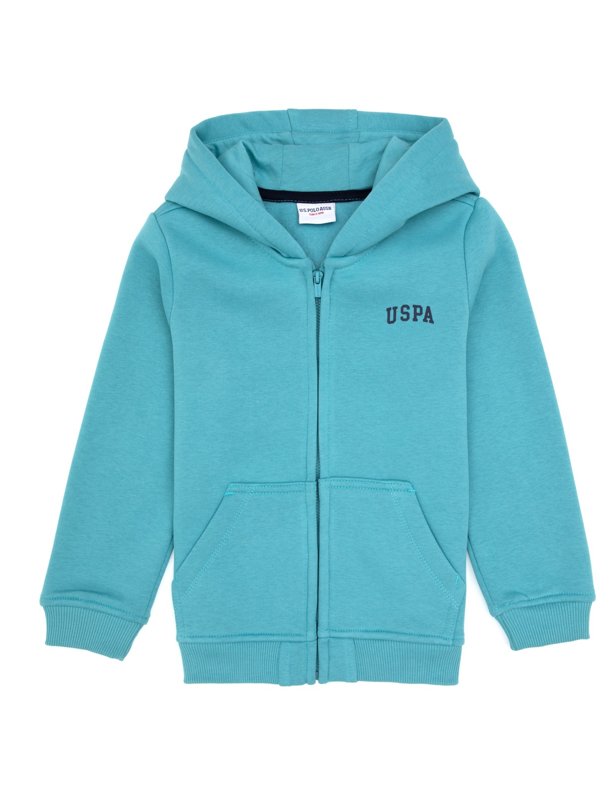 U.S. Polo Assn. Erkek Çocuk Haki Fermuarlı Kapüşonlu Sweatshirt 50313852-VR027 - Görsel 6