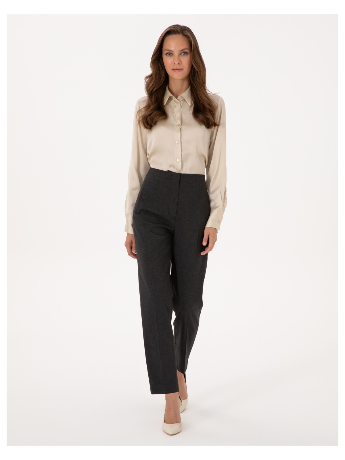 Pierre Cardin Kadın Siyah Carrot Fit Kumaş Pantolon 50318977-VR046 - Görsel 4