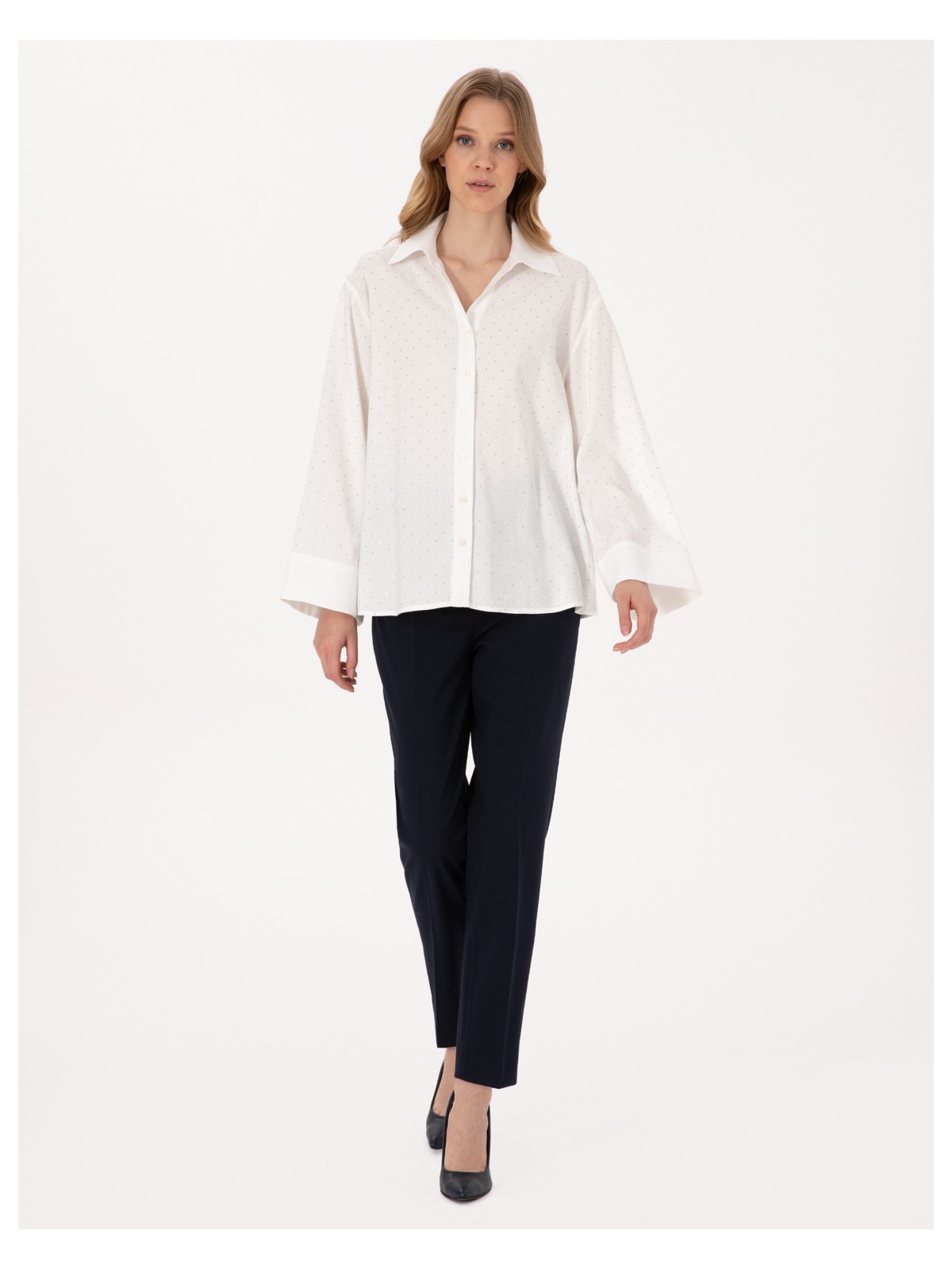 Pierre Cardin Kadın Siyah Carrot Fit Kumaş Pantolon 50318977-VR046 - Görsel 3