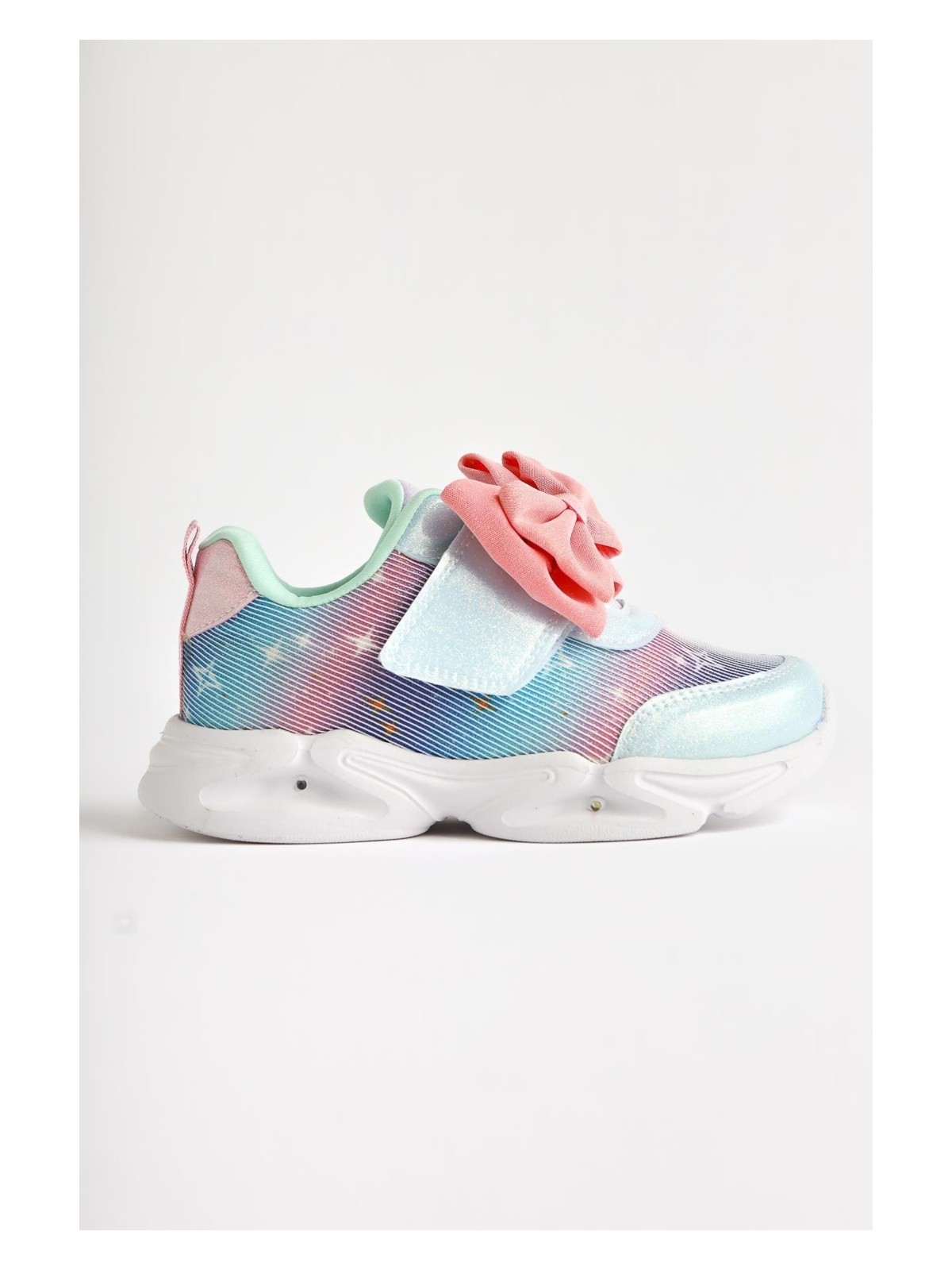 Limoya Gaia Turkuaz Fiyonk Detaylı Cırtcıtlı Işlıklı Çocuk Spor Ayakkabı