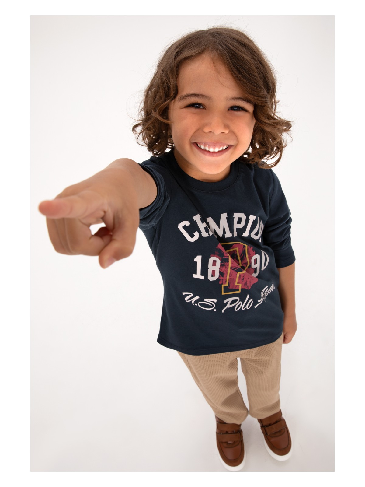 U.S. Polo Assn. Erkek Çocuk Gül Kurusu Bisiklet Yaka Süprem Sweatshirt 50316507-VR026 - Görsel 4