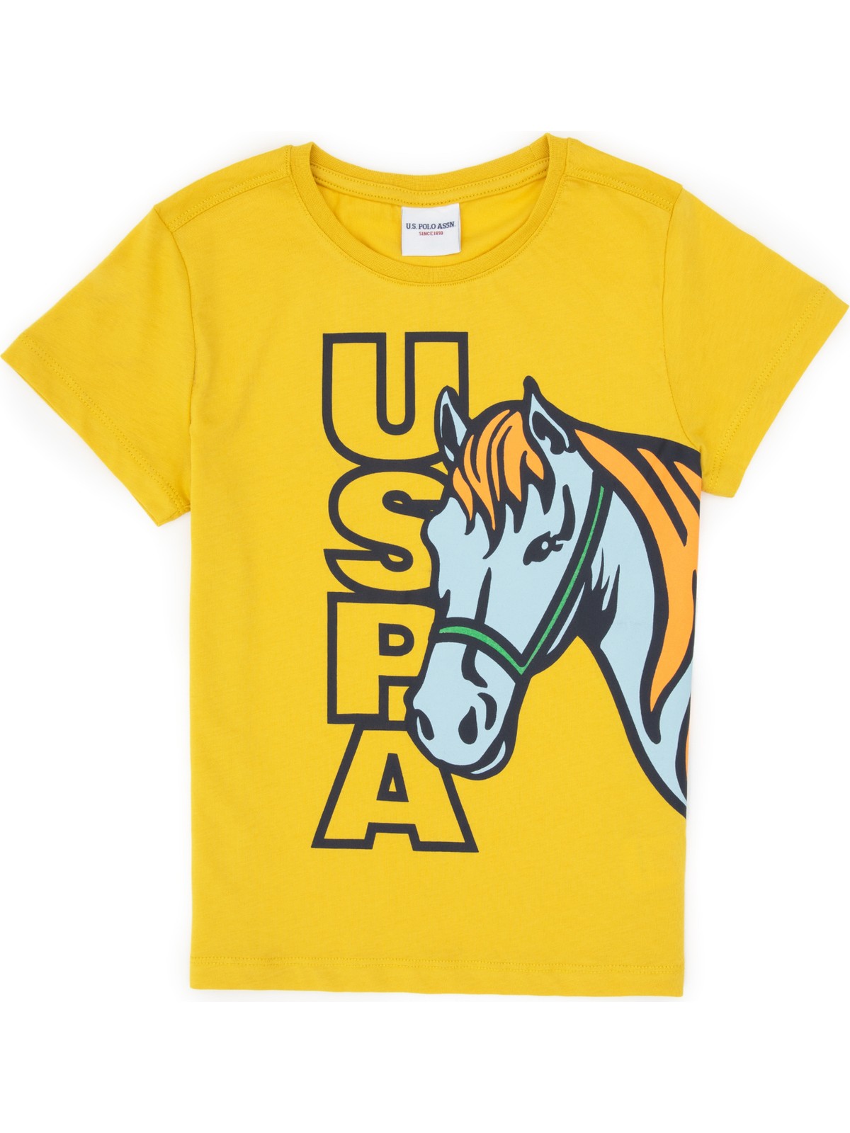 U.S. Polo Assn. Erkek Çocuk Sarı Bisiklet Yaka Süprem Tişört 50316479-VR094