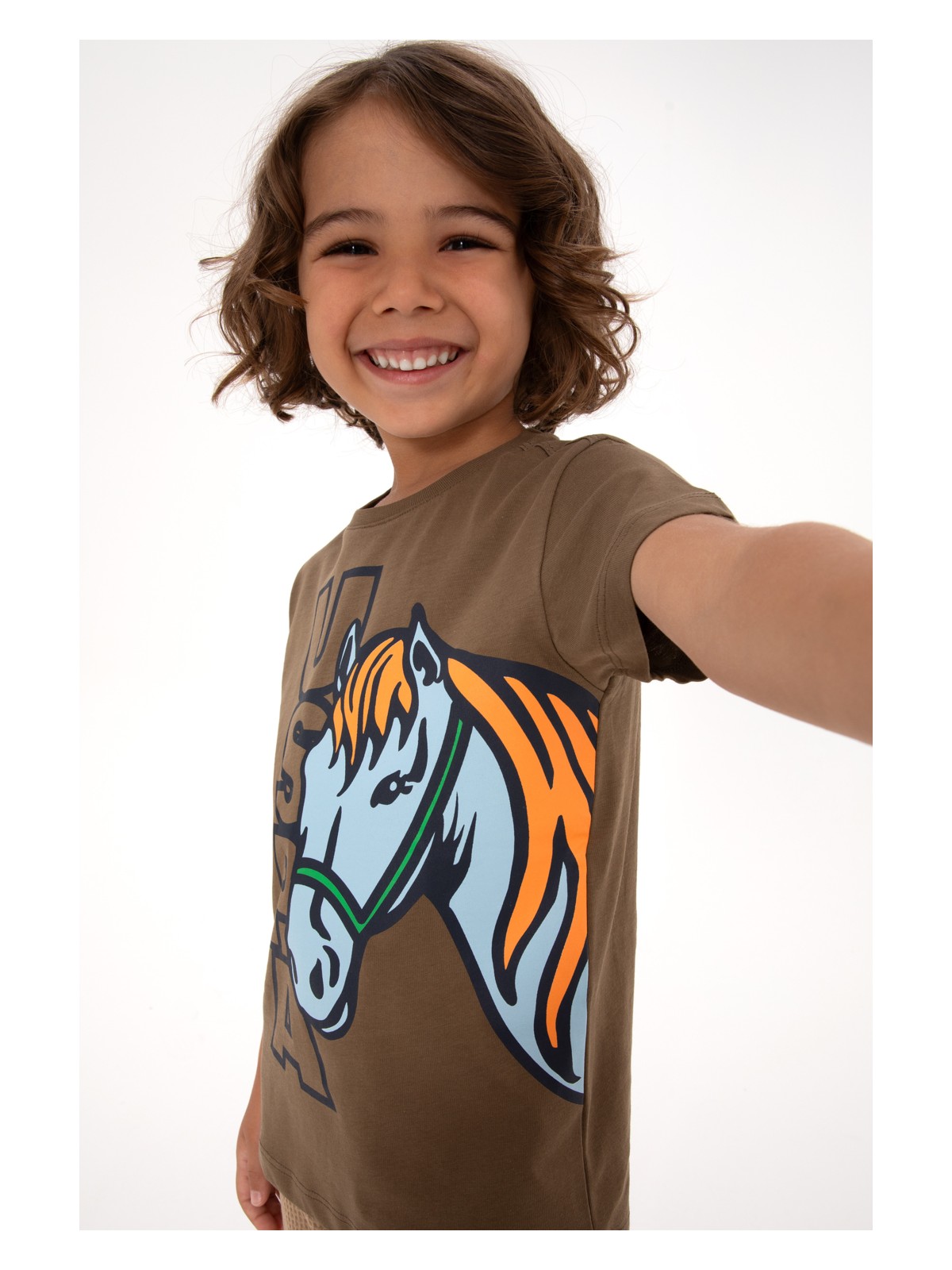 U.S. Polo Assn. Erkek Çocuk Saks Bisiklet Yaka Süprem Tişört 50316479-VR032 - Görsel 6