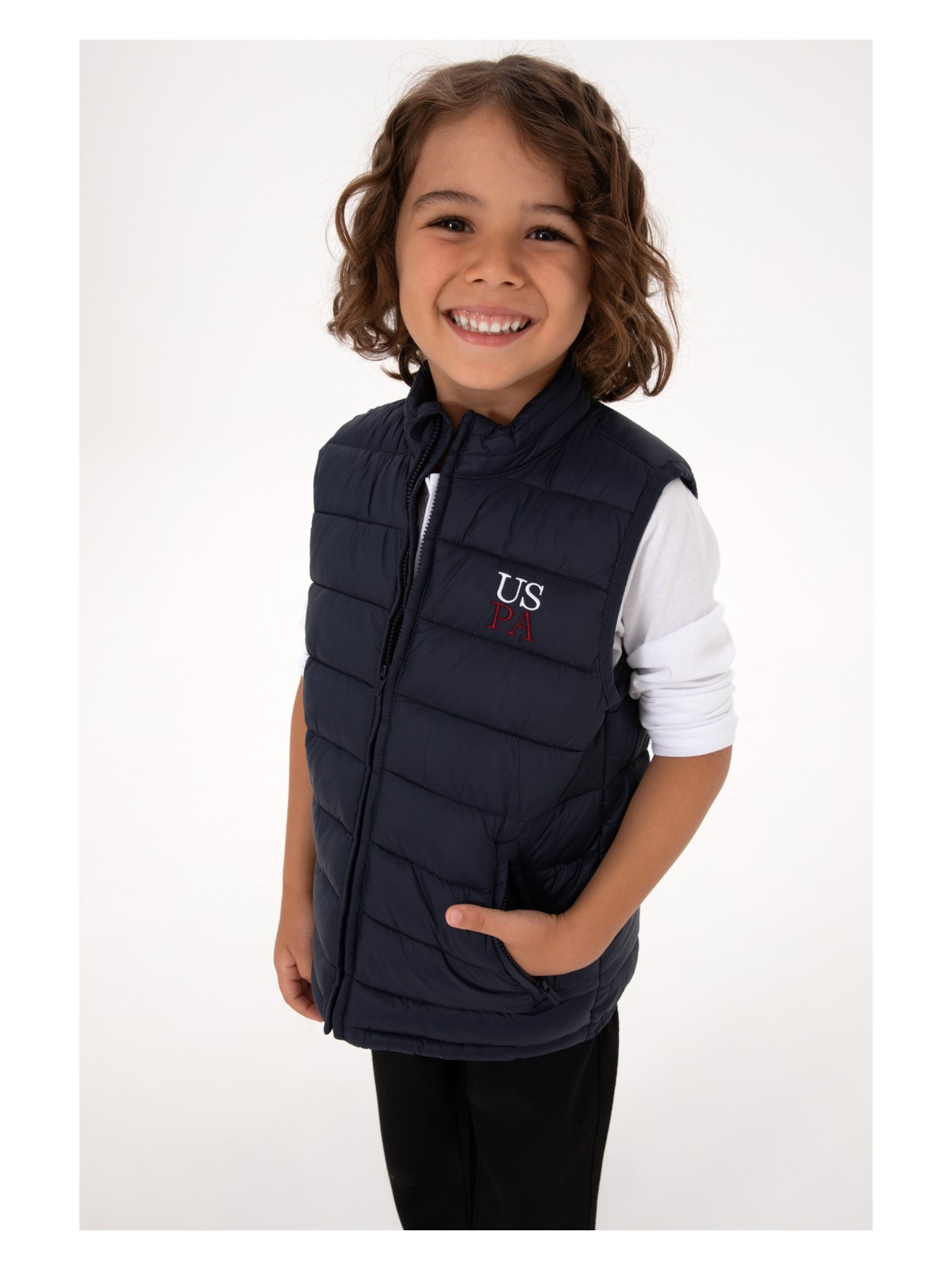 U.S. Polo Assn. U.s. Polo Assn. Erkek Çocuk Siyah Yelek (Dokuma) 50312103-VR046 - Görsel 3