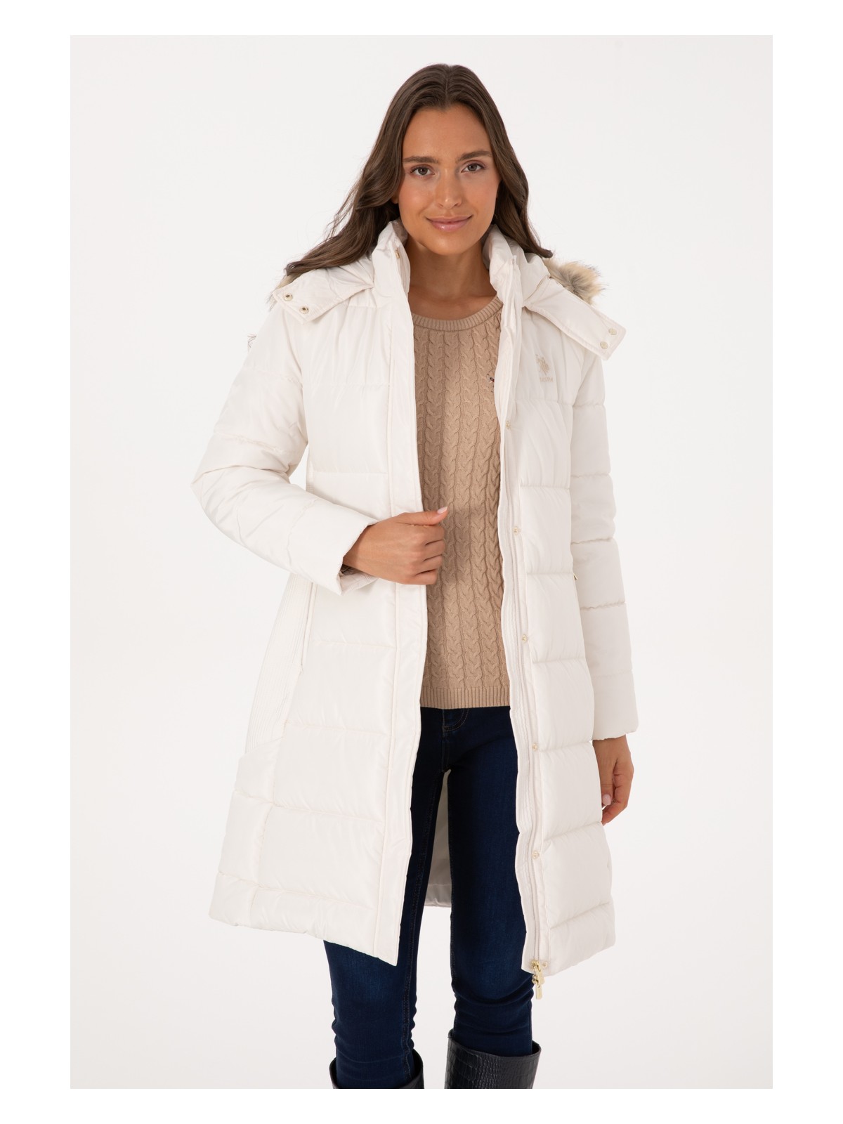 U.S. Polo Assn. Kadın Krem Kaban 50308001-VR256
