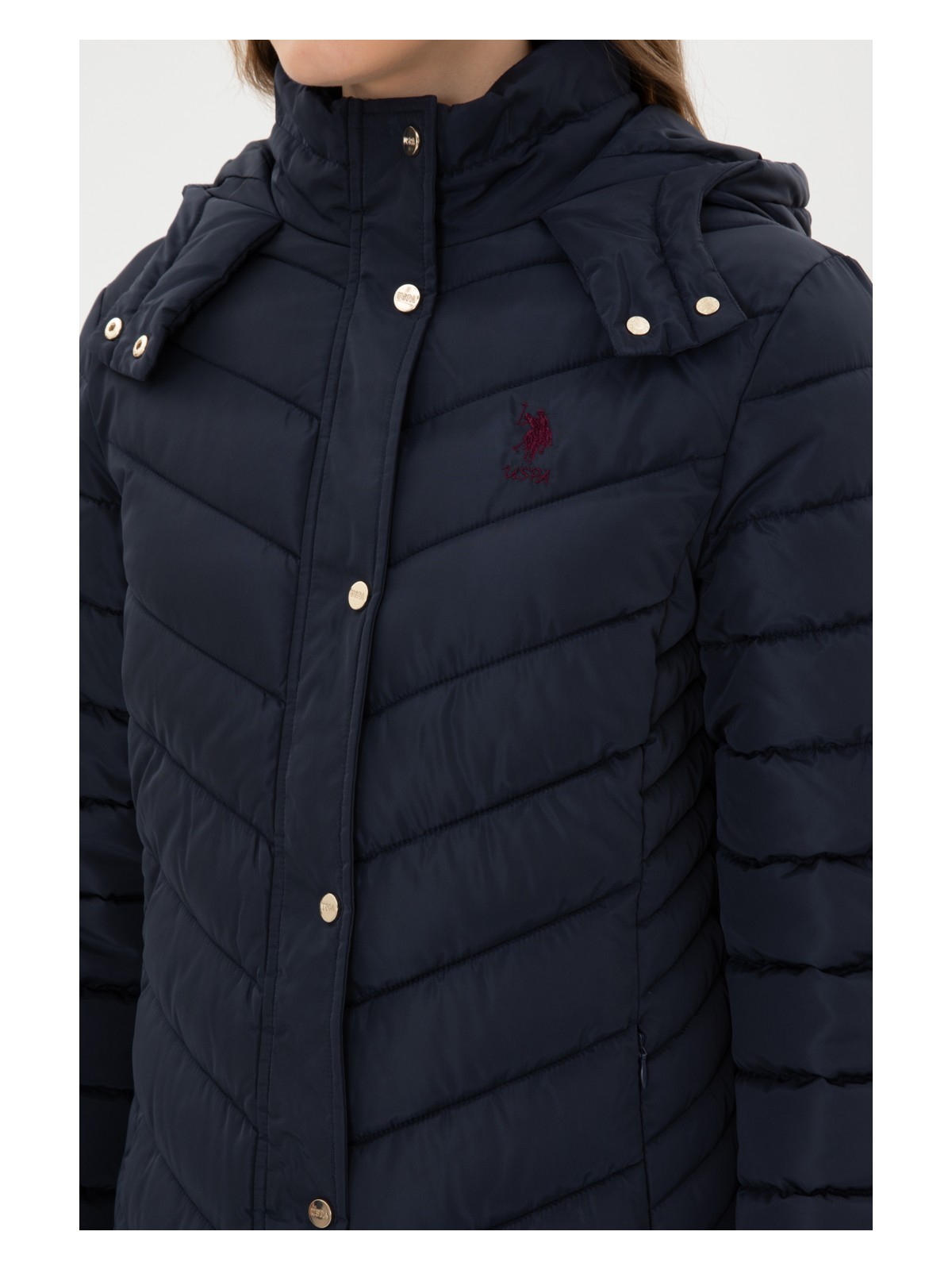 U.S. Polo Assn. Kadın Lacivert Kaban 50312015-VR033 - Görsel 7