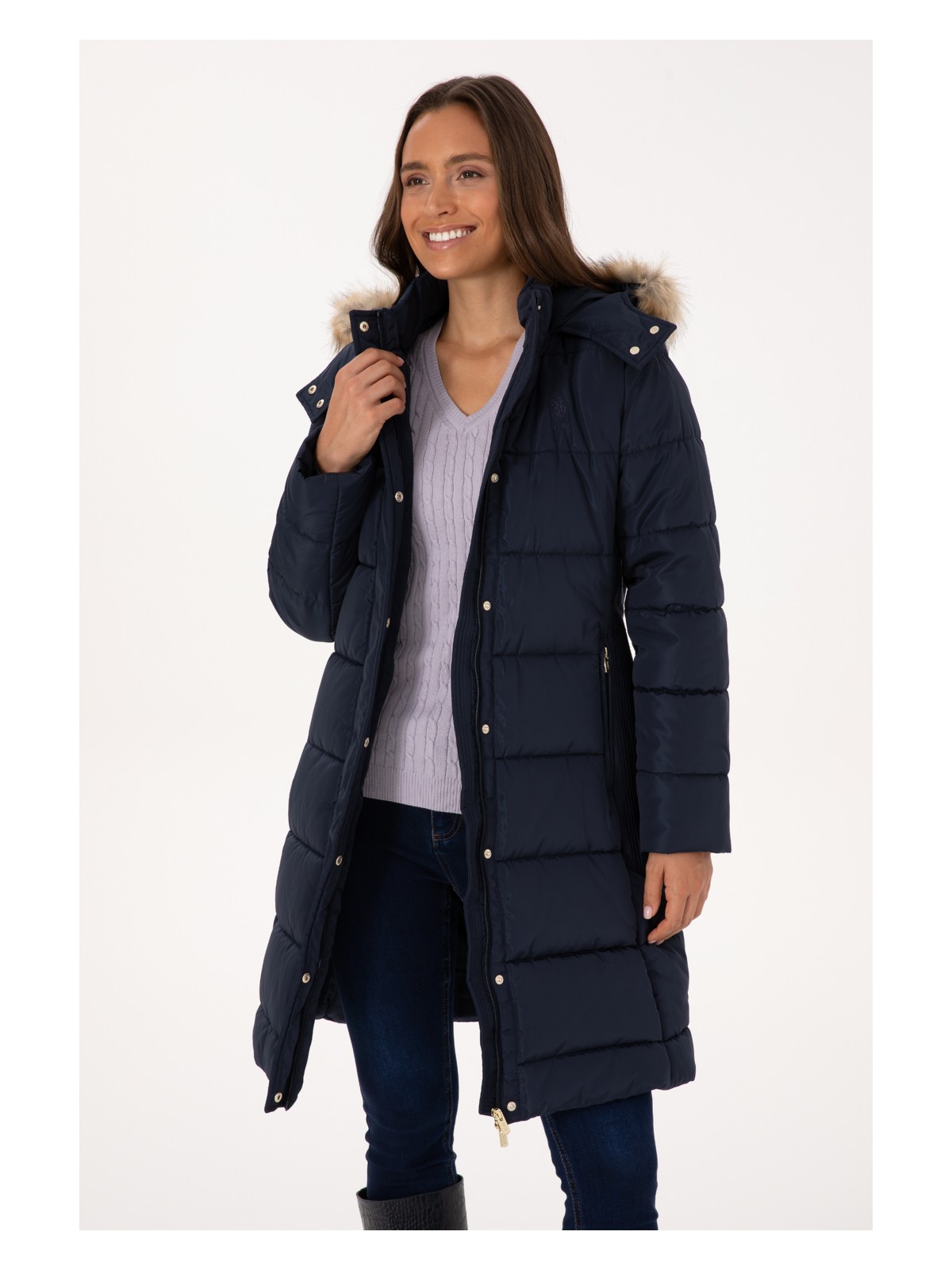 U.S. Polo Assn. Kadın Lacivert Kaban 50308001-VR033