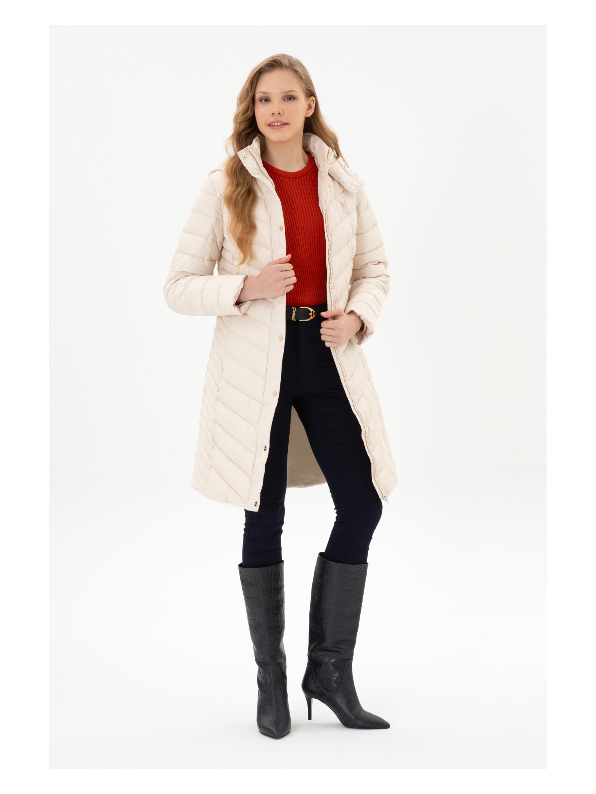 U.S. Polo Assn. Kadın Krem Kaban 50312015-VR256 - Görsel 4