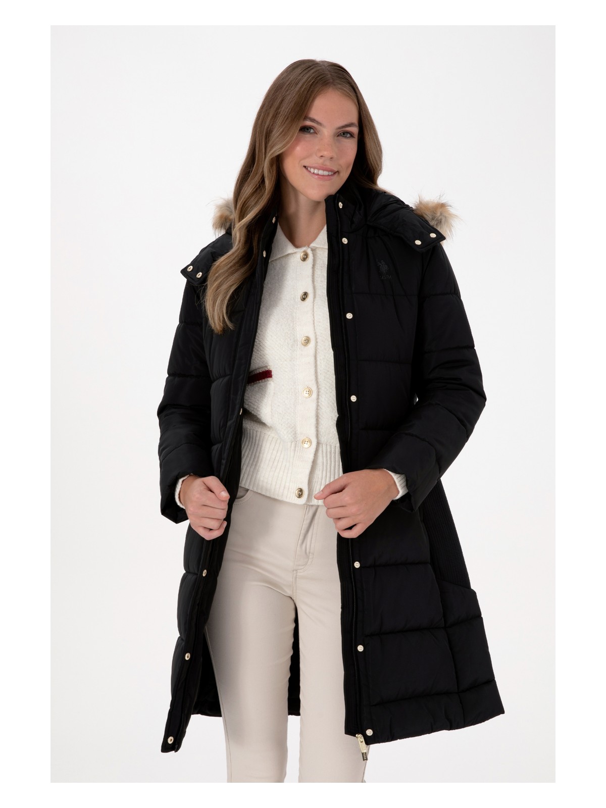 U.S. Polo Assn. Kadın Siyah Kaban 50308001-VR046