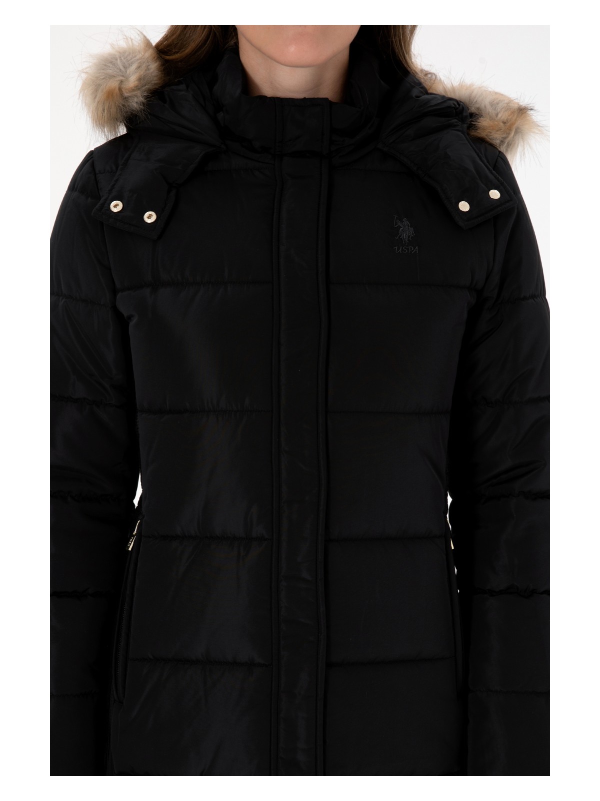 U.S. Polo Assn. Kadın Siyah Kaban 50308001-VR046 - Görsel 6