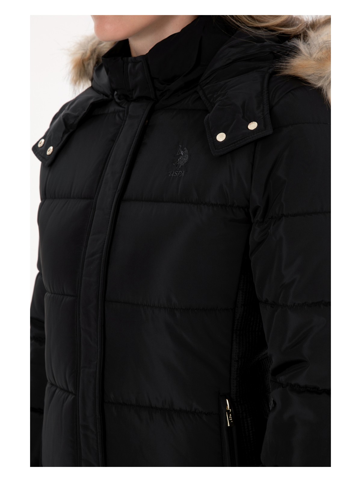 U.S. Polo Assn. Kadın Siyah Kaban 50308001-VR046 - Görsel 7