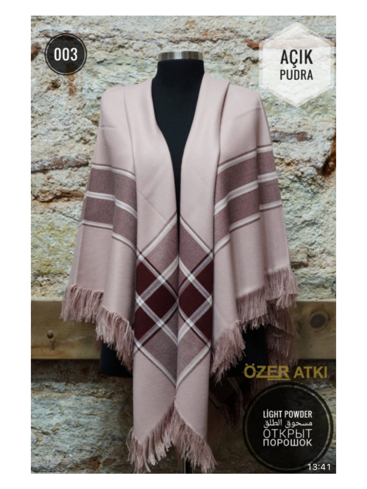 öztürk Anne Atkısı, Erzurum Şalı, Omuz Şalı, Anadolu Anne Omuz Çarşaf. Ebat: Saçak Dahil, 150X150CM. - Görsel 5