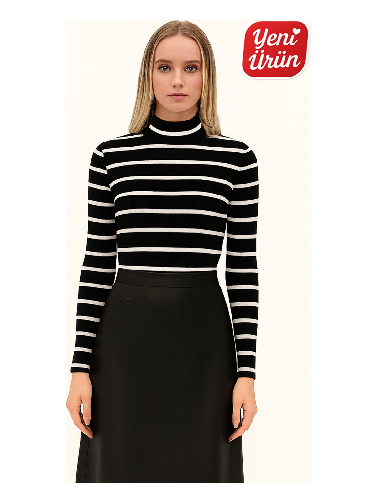 Novelle Balıkçı Yaka Uzun Kol Fitilli Bluz - Görsel 7