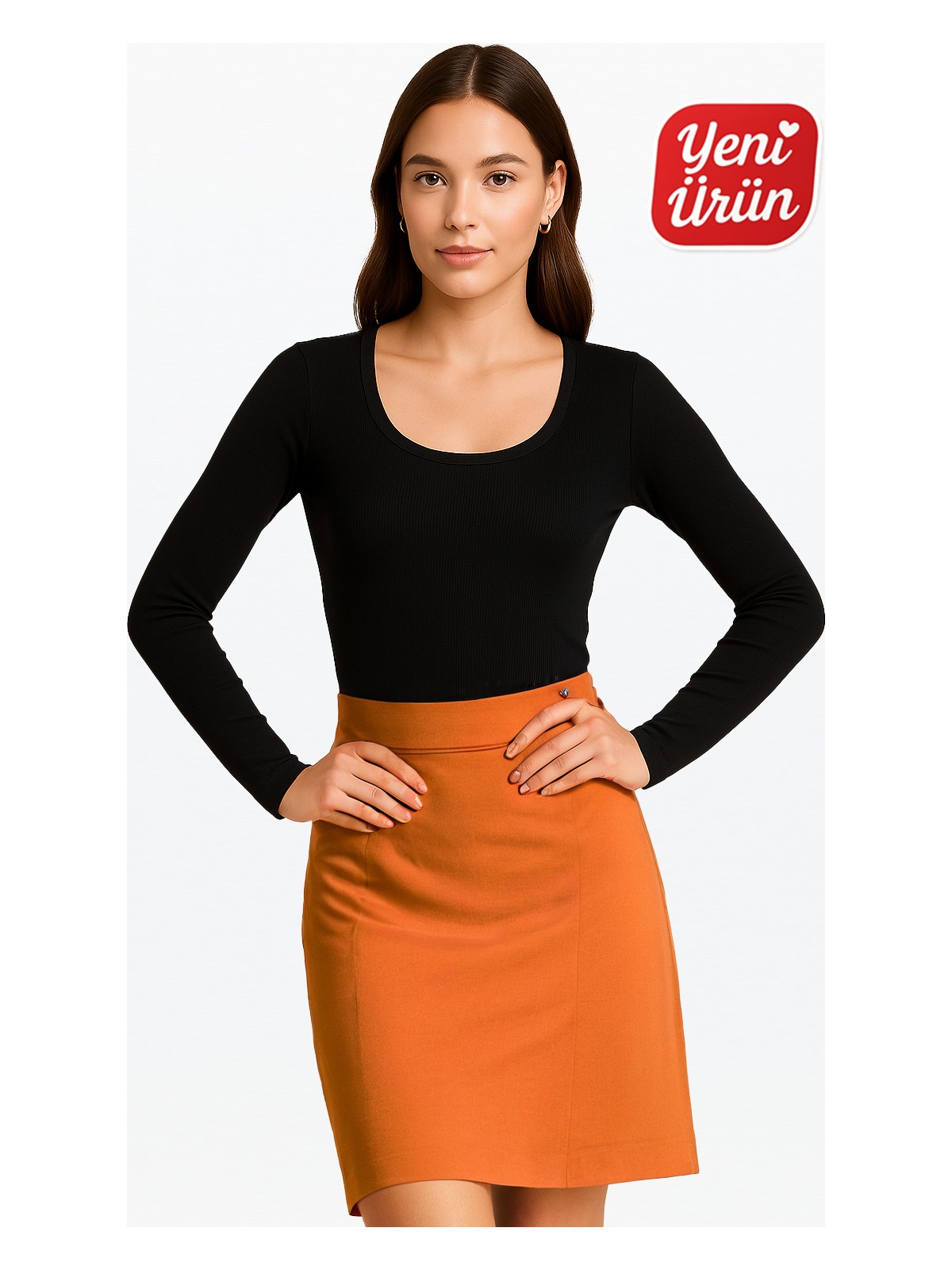 Novelle Havuz Yaka Uzun Kol Fitilli Bluz