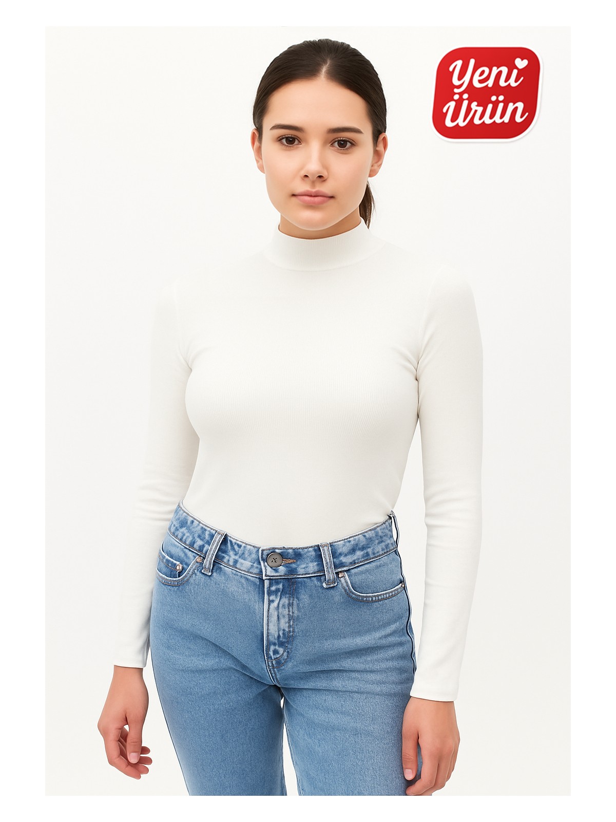 Novelle Balıkçı Yaka Uzun Kol Fitilli Bluz - Görsel 9