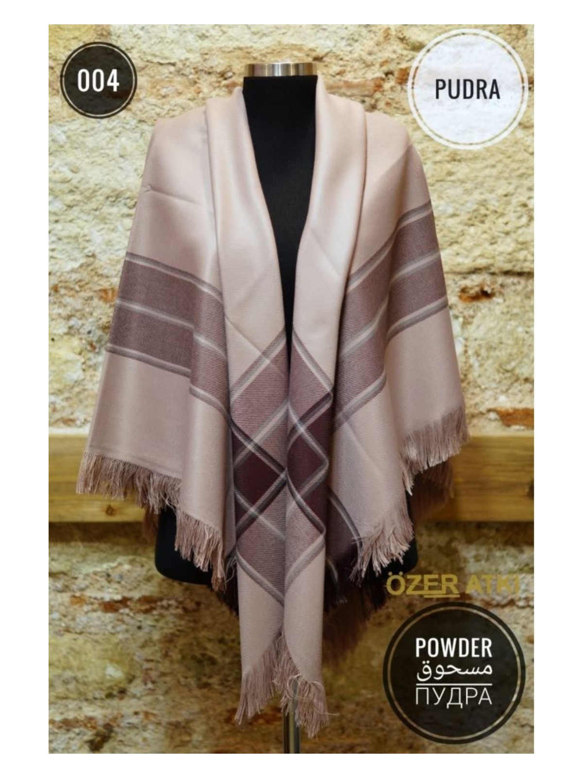 öztürk Anne Atkısı, Erzurum Şalı, Omuz Şalı, Anadolu Anne Omuz Çarşaf. Ebat: Saçak Dahil, 150X150CM. - Görsel 7