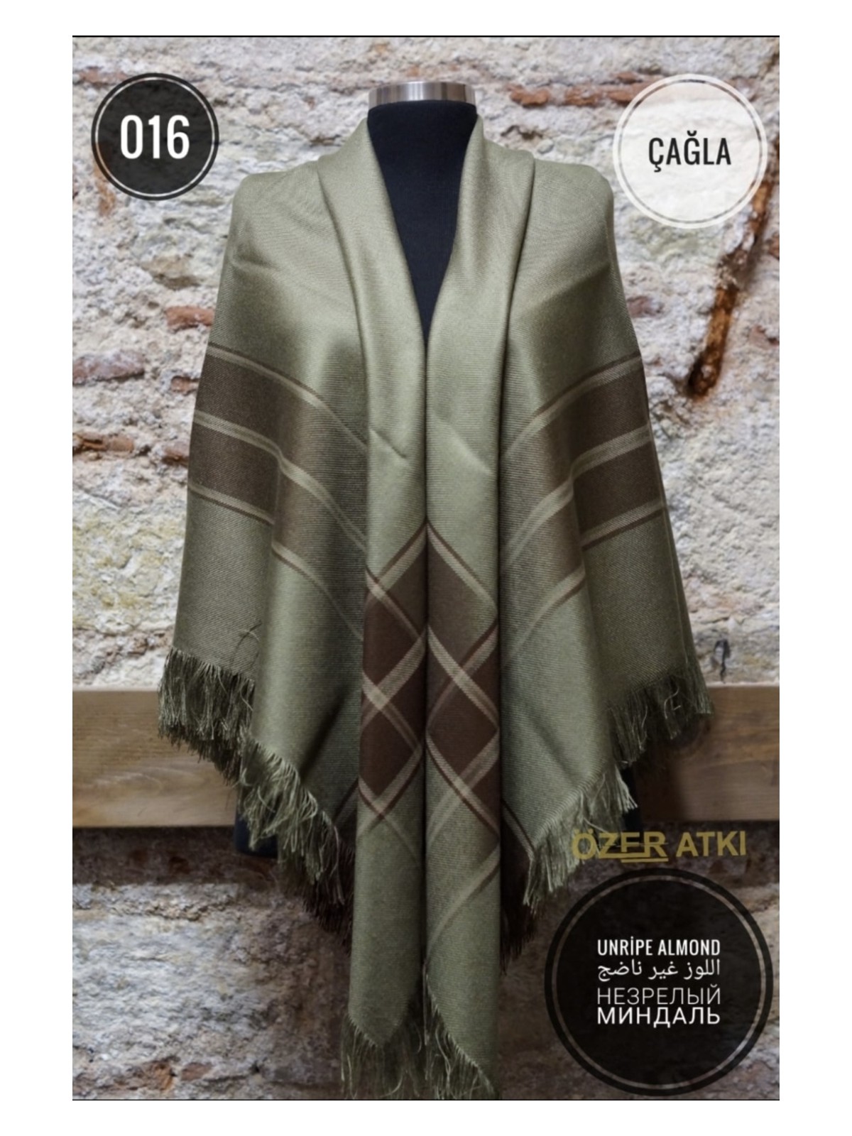 öztürk Anne Atkısı, Erzurum Şalı, Omuz Şalı, Anadolu Anne Omuz Çarşaf. Ebat: Saçak Dahil, 150X150CM. - Görsel 6