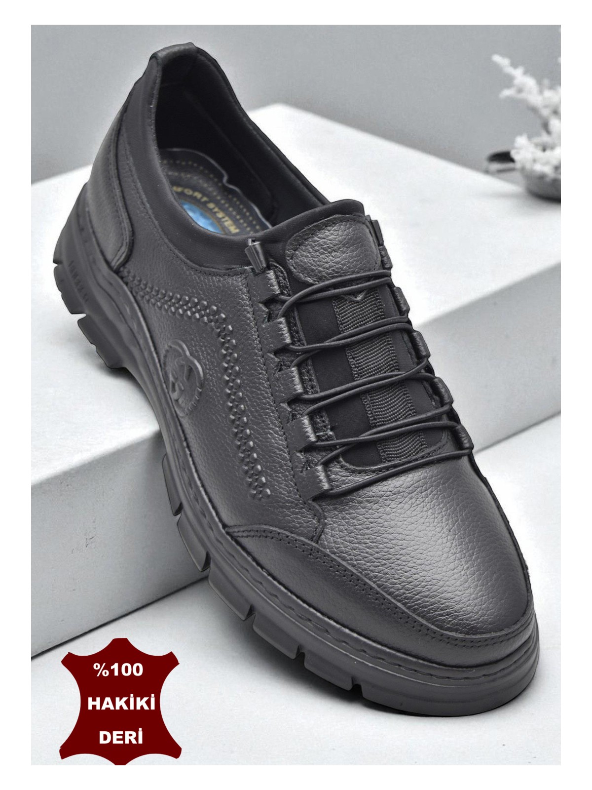 Ispartalılar 389R Tam Ortopedik Topuk Masajlı Taban Erkek Ayakkabı Hakiki Deri Mevsimlik Ayakkabı