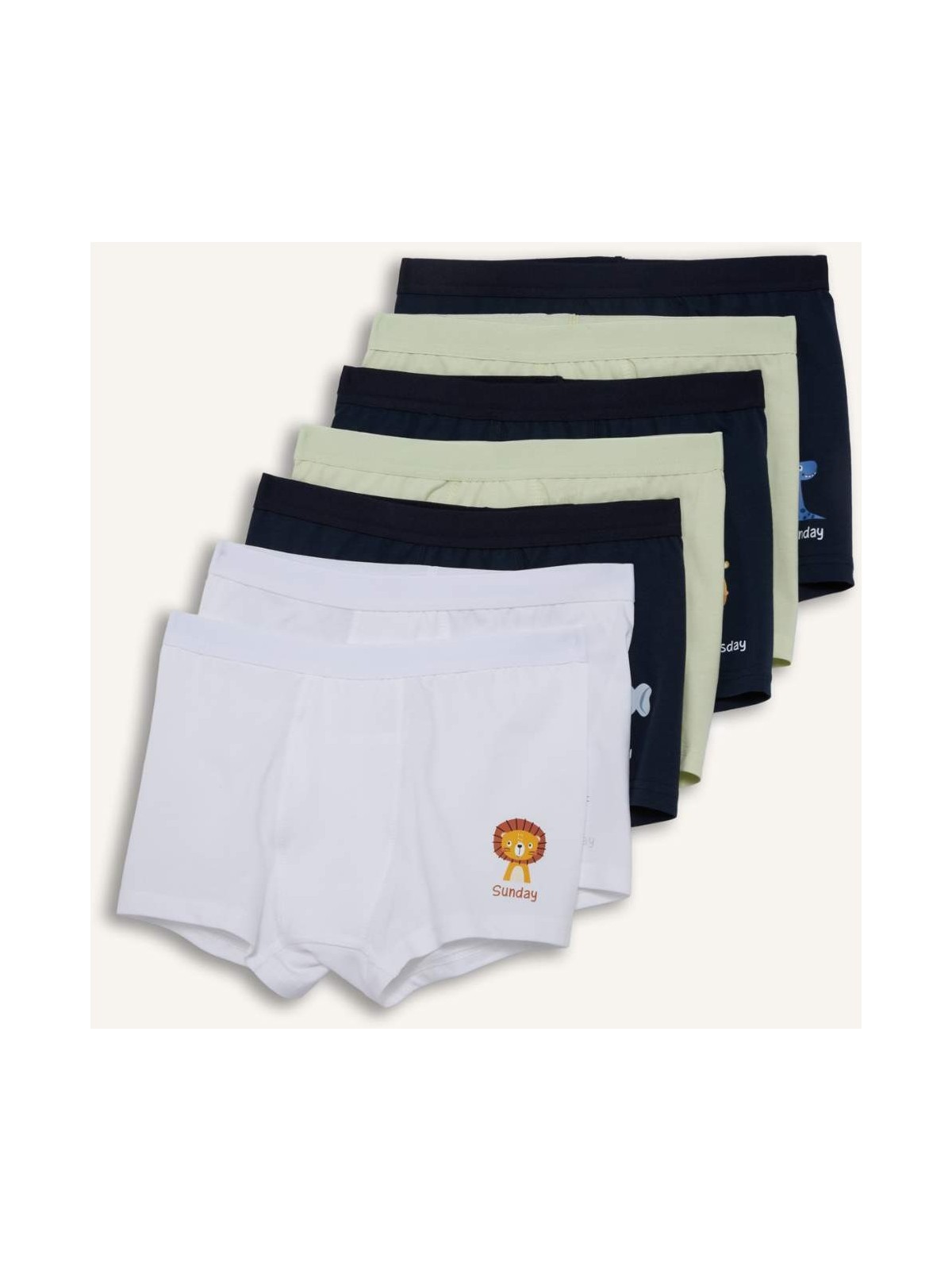 DeFacto Hayvan Desenli 7'li Boxer Erkek Çocuk F8577A825AU