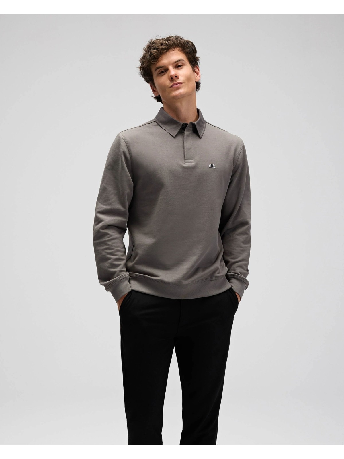 Ellesse Erkek Polo Sweatshirt EM607-BK - Görsel 3