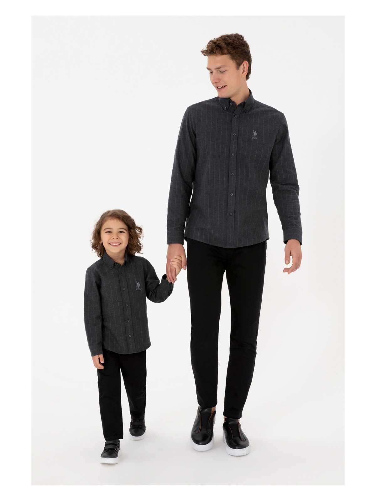 U.S. Polo Assn. U.s. Polo Assn. Erkek Çocuk Antrasit Gömlek Desenli 50316670-VR006