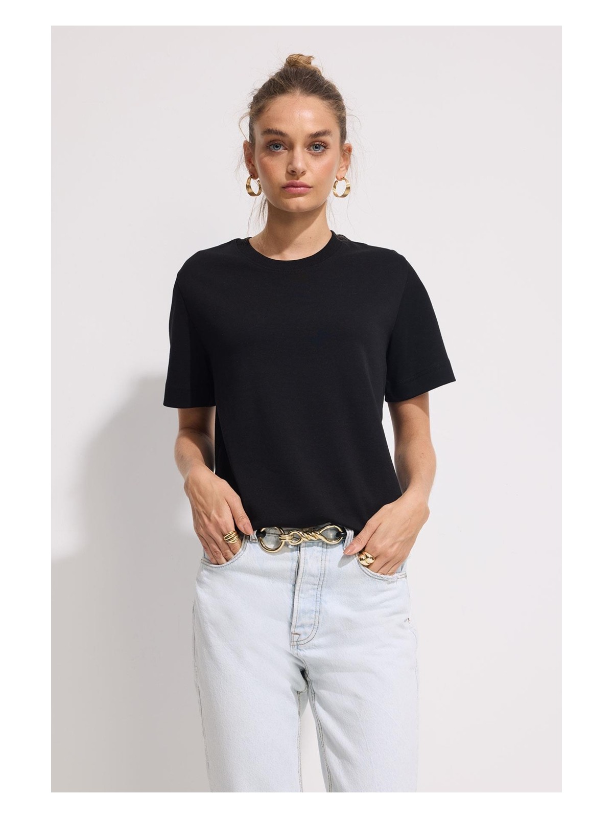 Babokah Premium Pamuk Basic Tshirt Kadın - Görsel 8