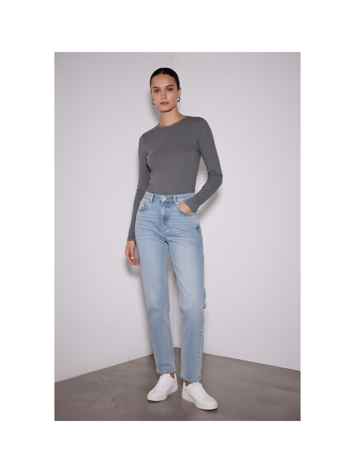 Babokah x Ngulincetin Bisiklet Yaka Uzun Kol Üst - Görsel 9