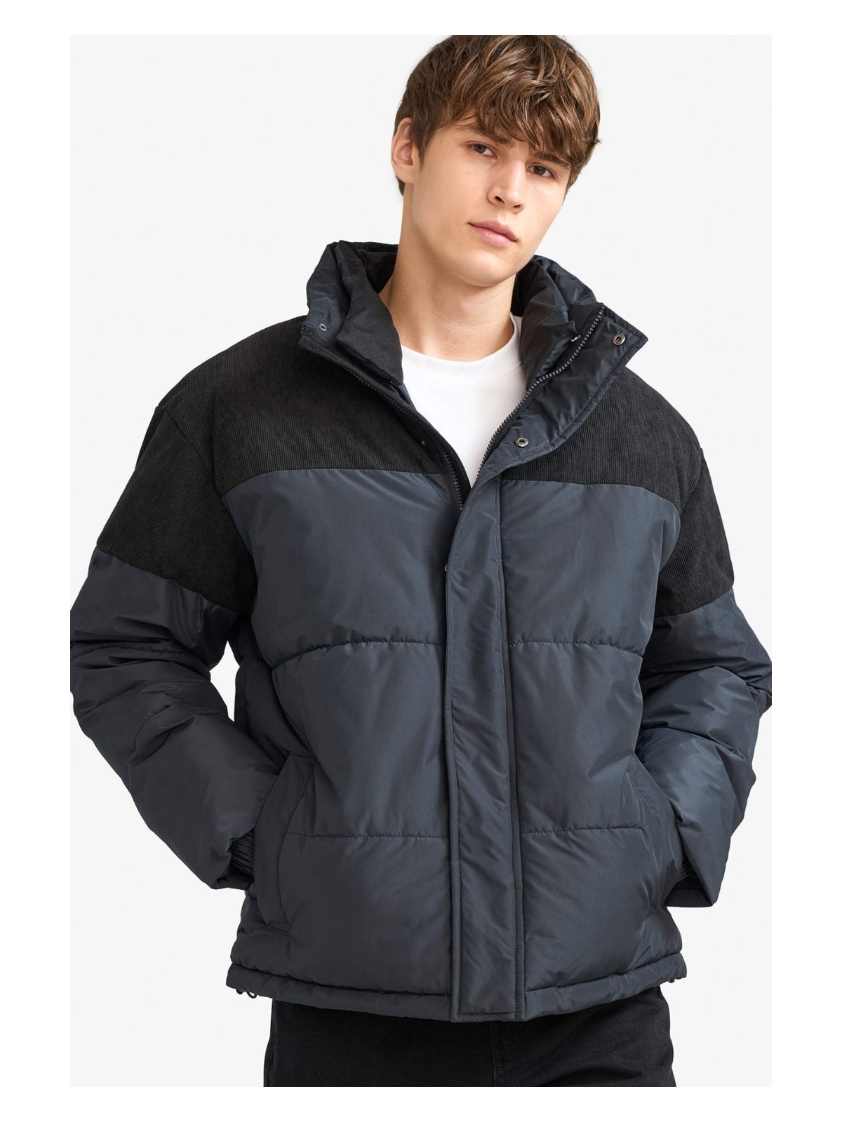 DeFacto Su İtici Oversize Kadife Mont E9976AX25WN