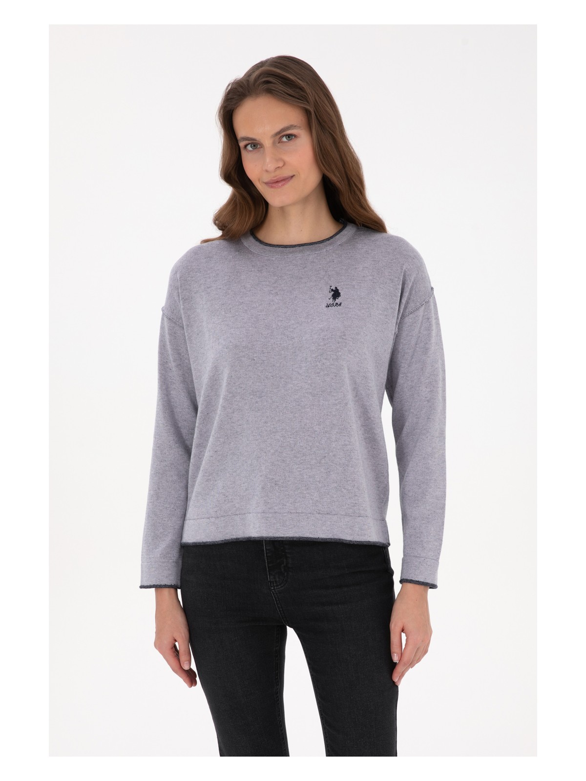 U.S. Polo Assn. Kadın Fuşya Kazak 50314675-VR023 - Görsel 3