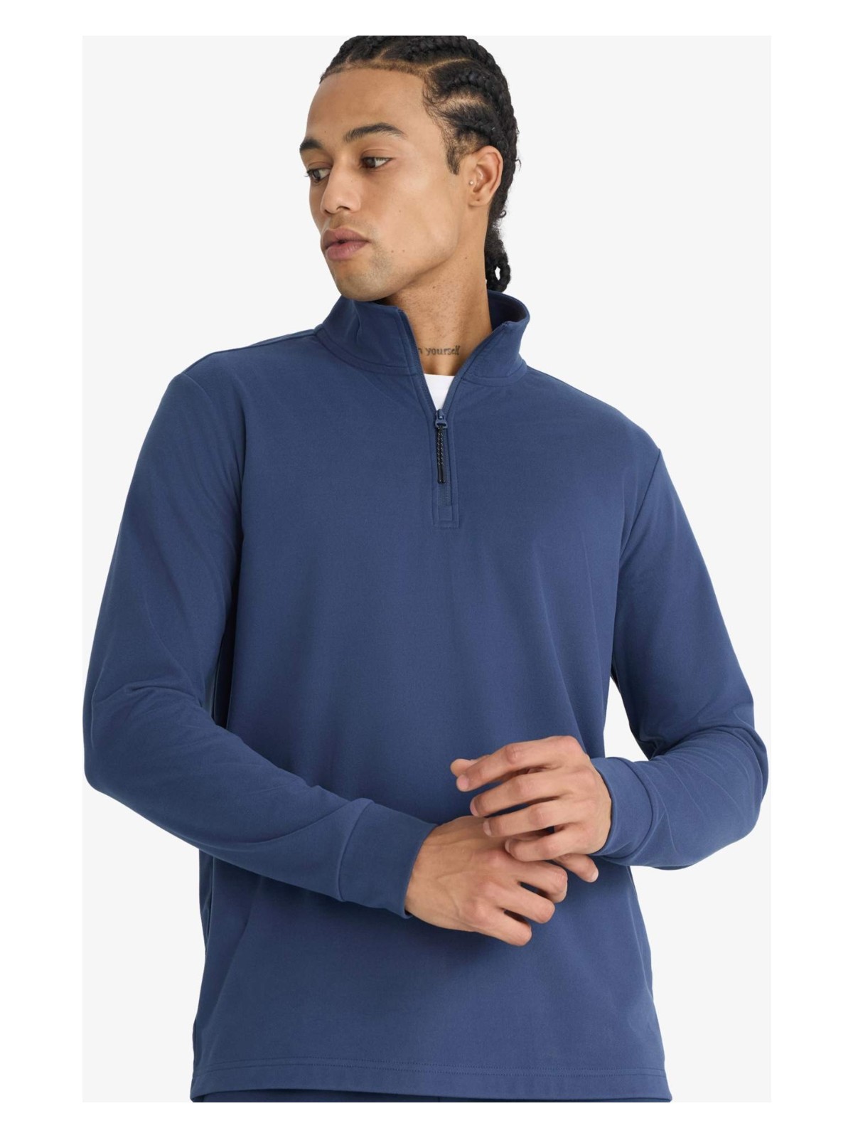 DeFacto Standart Fit Dik Yaka Yarım Fermuarlı Polar Sporcu Sweatshirt F2302AX25WN