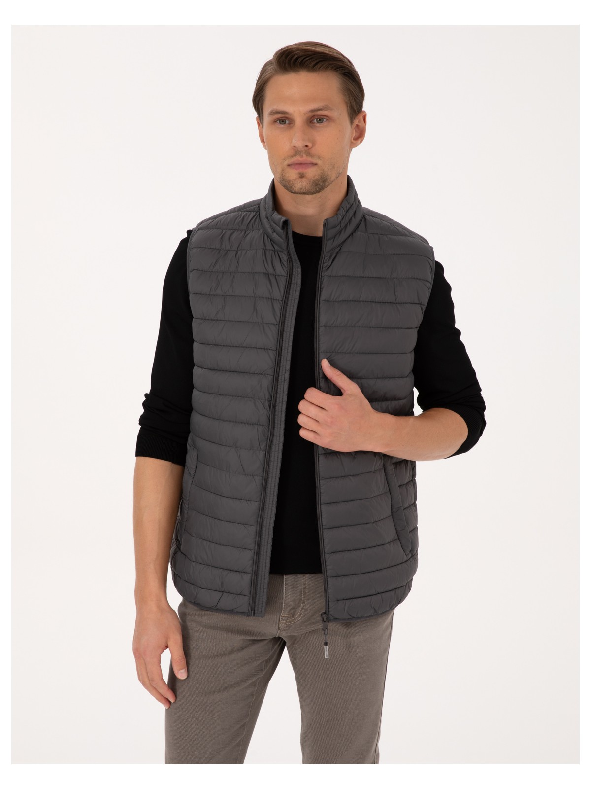 Pierre Cardin Erkek Antrasit Kapitone Yelek 50313897-VR006