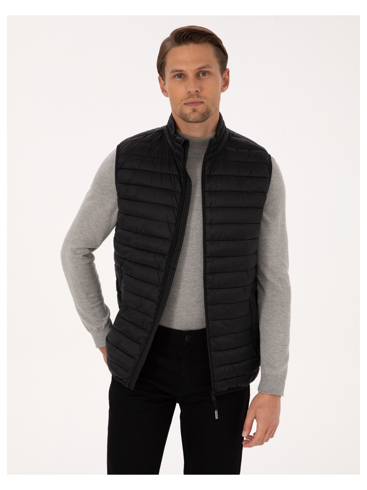 Pierre Cardin Erkek Antrasit Kapitone Yelek 50313897-VR006 - Görsel 6