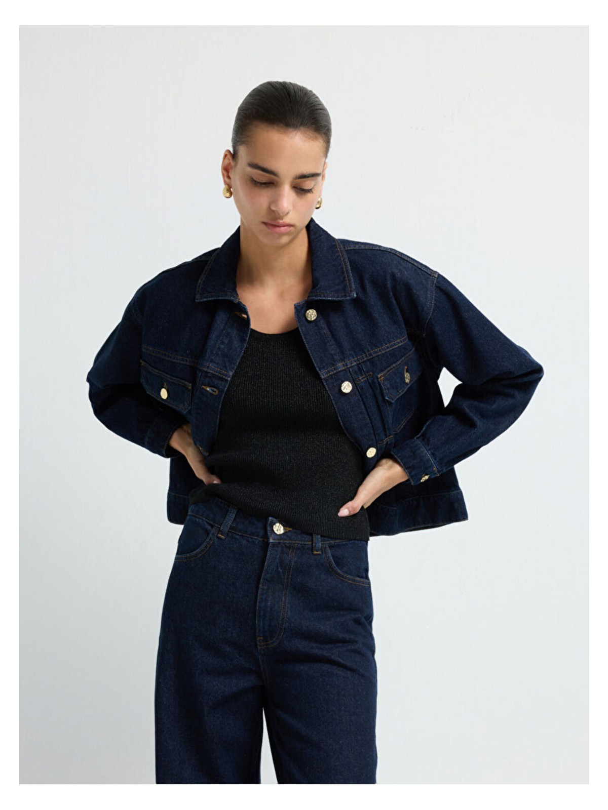 adL Adl Cepli Denim Ceket Lacivert 11945839000