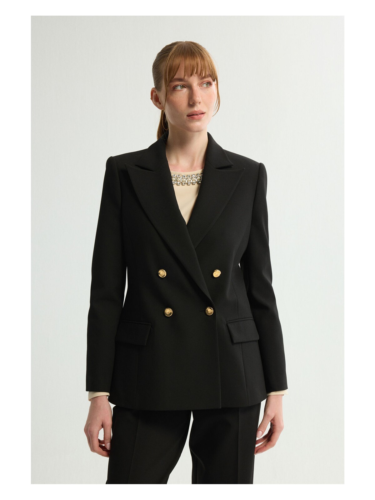 Love My Body Kruvaze Ceket Siyah 119L9714001