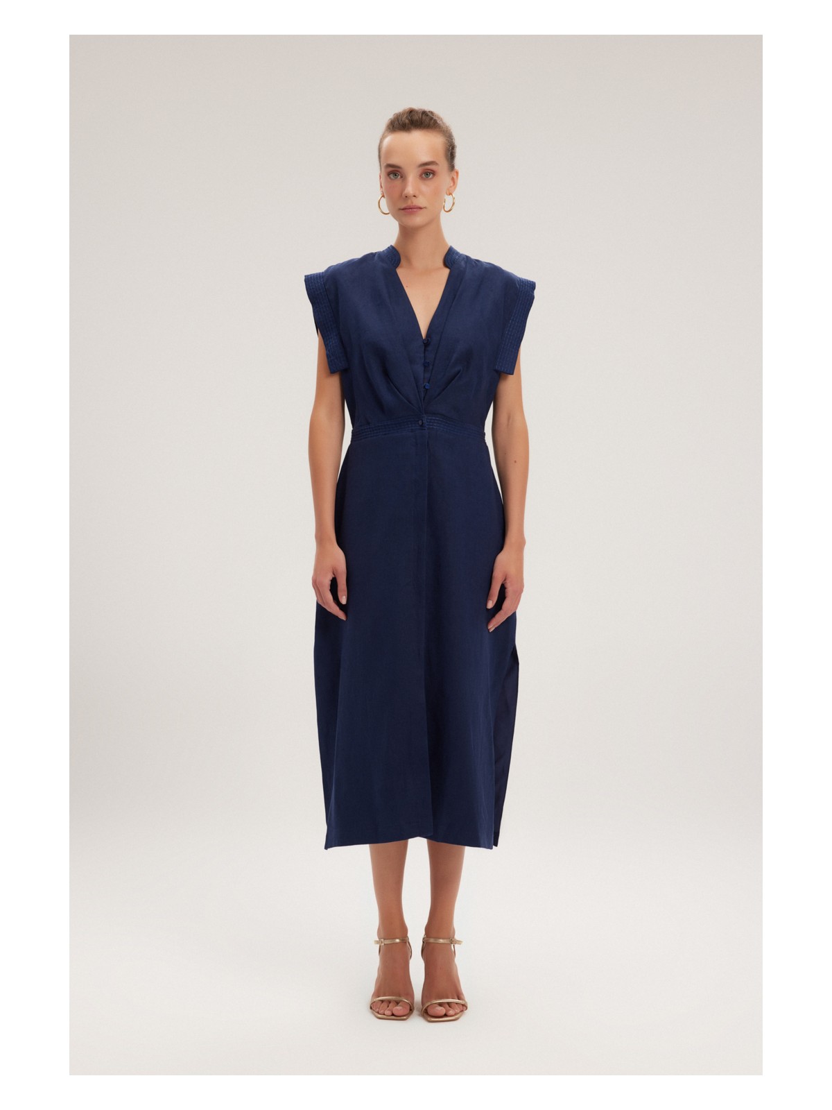 adL Adl Bağlama Detaylı Elbise Beyaz 12443843000 - Görsel 3