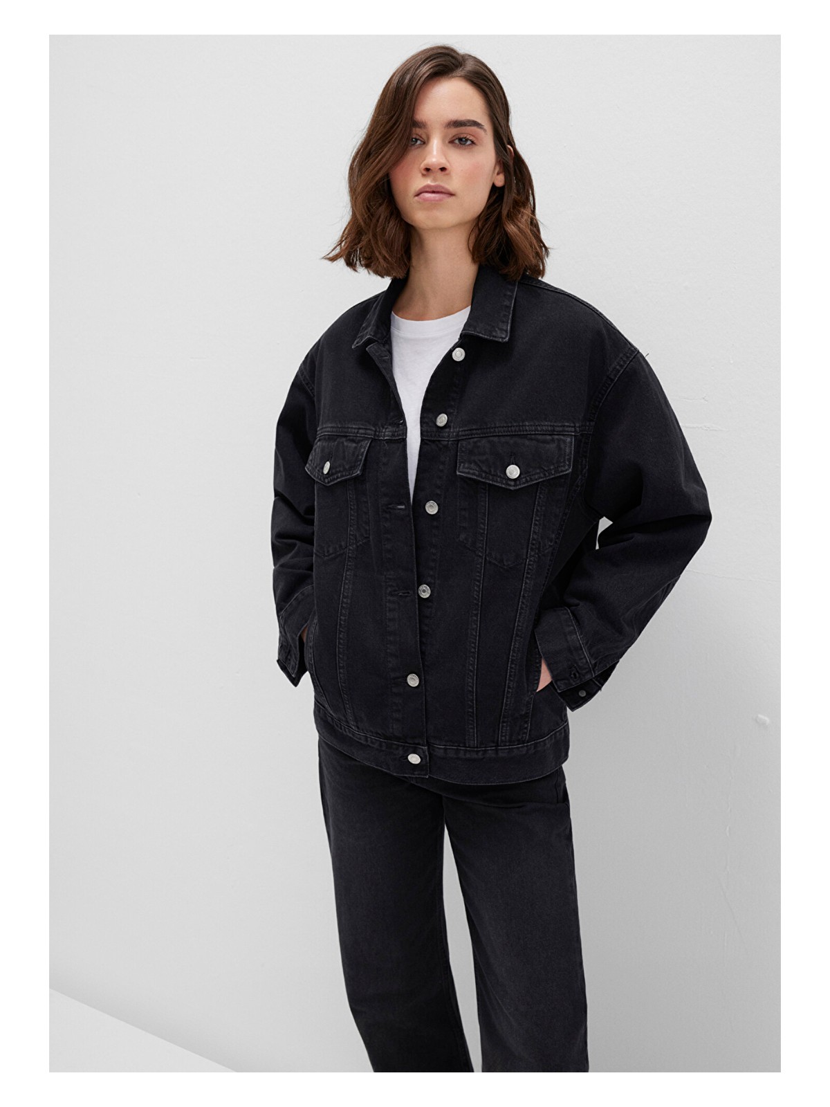 Mavi Luna 90LAR Koyu Gri Jean Ceket 1110177-90547