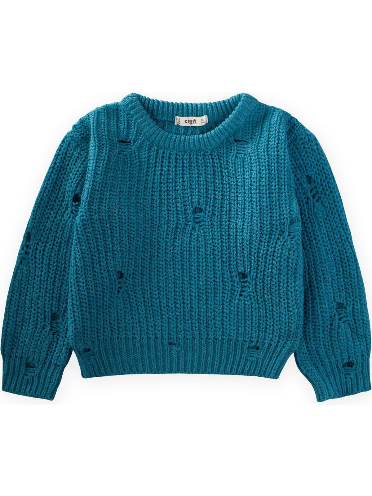 Cigit Selanik Triko Kazak 2-8 Yaş Naturel - Görsel 5