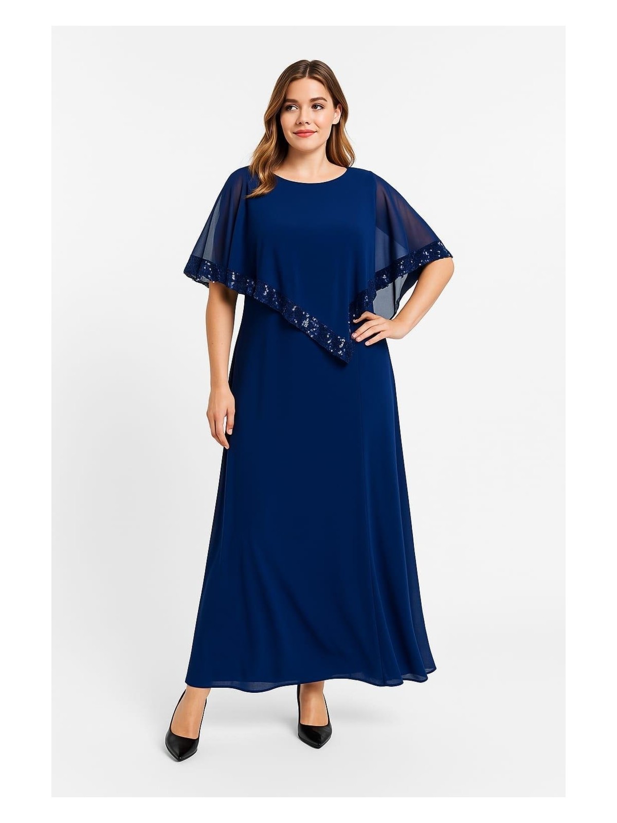 Şans Kadın Bordo Şifon ve Payet Detaylı Abiye Elbise Zarif Silüet ile Özel Davetler İçin - Görsel 4