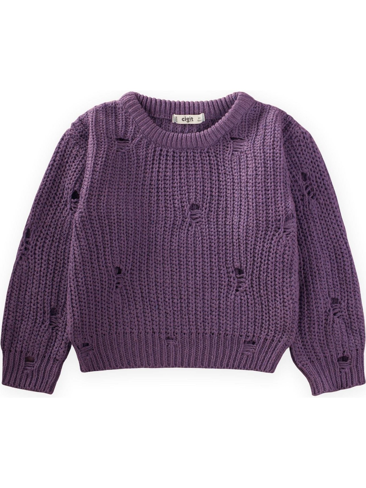 Cigit Selanik Triko Kazak 2-8 Yaş Naturel - Görsel 3