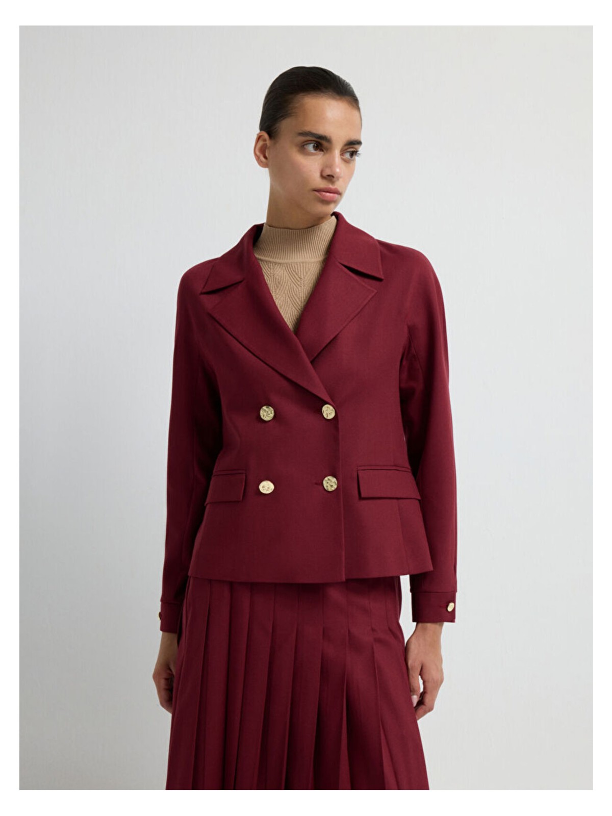 adL Adl Kruvaze Ceket Bordo 11945671000