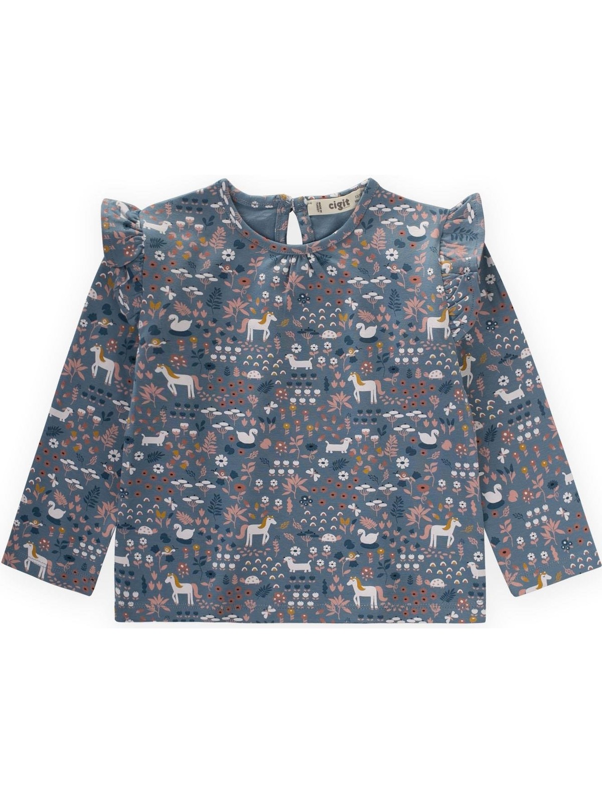Cigit Uzun Kollu T-Shırt 1-7 Yaş Lacivert - Görsel 4