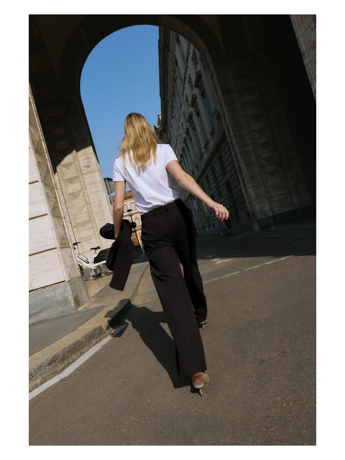 Açelya Okcu Premium Vento Orta Bel Wide Leg Dokuma Pantolon - Görsel 5